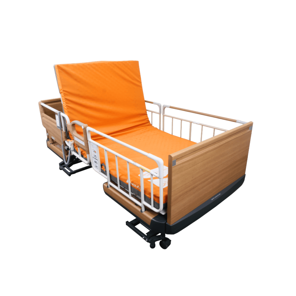 เตียงผู้ป่วยไฟฟ้า PARAMOUNT BED รุ่น Rakusho Z สีไม้ พร้อมที่นอน รุ่น Stretch Fit_2